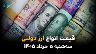 قیمت ارز دولتی امروز ۵ خرداد ۱۴۰۵ / نرخ دلار، یورو و پوند انگلیس