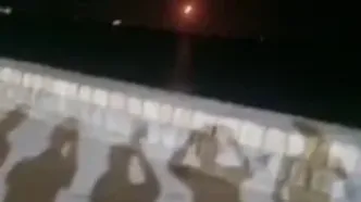 لحظه سرنگونی ریزپرنده در جزیره هرمز و قشم