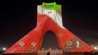 خلیج فارس پیکره برج آزادی  را مزین کرد