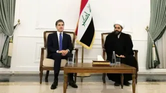 رایزنی رئیس اقلیم کردستان عراق با دبیرکل عصائب اهل حق