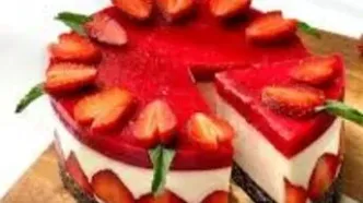 طرز تهیه  چیز کیک توت فرنگی !