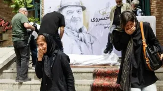 تصاویر؛ وداع با پیکر علی خسروی طراح گرافیک و نقاش