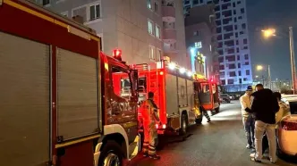وقوع آتش سوزی در استخر کارگران بروجرد