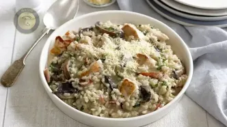 طرز تهیه ریزوتوی مرغ و قارچ ایتالیایی فوق العاده لذیذ