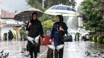 رگبار باران در ۱۳ استان نیمه شمالی کشور