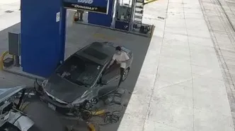 لحظه سرنگونی پهپاد اوکراینی در آسمان مسکو