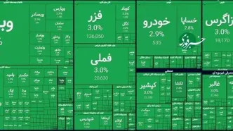 سبز ۱۰۰ درصدی؛ طوفان بی سابقه در بورس تهران