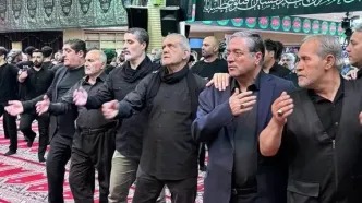 حضور رئیس جمهور در مراسم شام غریبان + عکس