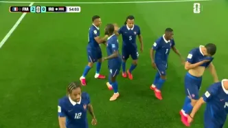ببینید؛ گل دوم فرانسه به عراق در جام جهانی