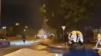 تصادف آتشین دو خودرو در استانبول