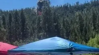 لحظه سقوط جنگنده اف18 آمریکا در دل جنگل