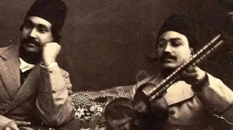 عصر قاجار در قاب تصویر: دستۀ مطرب‌ها پای بساط کباب + عکس