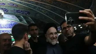 سلفی محمد خاتمی در عزاداری شب تاسوعا