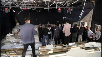 وزیر فرهنگ از سالن آسیب دیده پلاتو هنرمندان لامرد در جنگ اخیر بازدید کرد