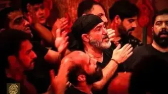 میانداری مهران غفوریان در مراسم عزاداری امام حسین(ع) در بازار/ ویدئو