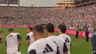 ویدئو: تشویق تماشایی آرژانتینی‌ها در بدو ورود به زمین