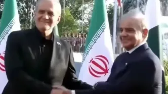 مراسم استقبال رسمی از پزشکیان در پاکستان