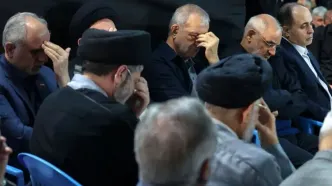 تصویر مسعود پزشکیان در مراسم بزرگداشت شهید خطیب