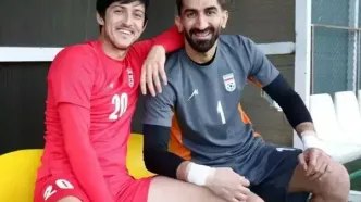خوشحالی سردار آزمون بعد از تساوی ایران مقابل بلژیک