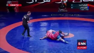 ببینید| پیروزی دوم حسن یزدانی مقابل آذرپیرا در یک مبارزه جنجالی