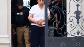 اولین تصاویری که رسانه‌ها از لحظه بازداشت جمشید قمی در آمریکا منتشر کردند