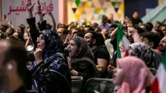 خوشحالی زنان پس از گل ایران به بلژیک + عکس