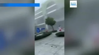 وحشت دانش‌آموزان یک مدرسه هنگام وقوع زلزله