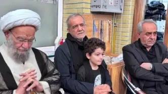 حضور رئیس‌جمهور در جمع عزاداران حسینی در تبریز