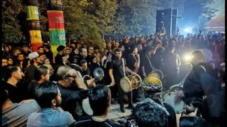 چاووش‌خوانی گیلانی‌ها  و سنج و دمام جنوبی‌ها در خیمه هنر