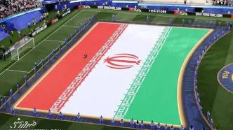 ویدیو| لحظه باز کردن پرچم بزرگ ایران روی چمن وزشگاه لس‌آنجلس آمریکا