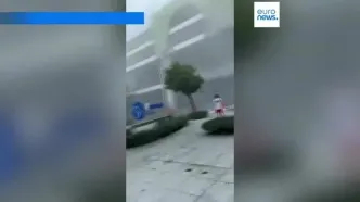وحشت دانش‌آموزان یک مدرسه هنگام وقوع زلزله