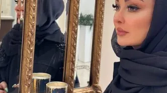 الهام حمیدی با استایل تمام مشکی در محرم!
