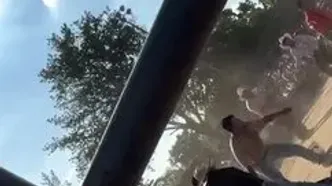 لحظه هولناک بیهوش شدن گاوباز زیر سم گاو