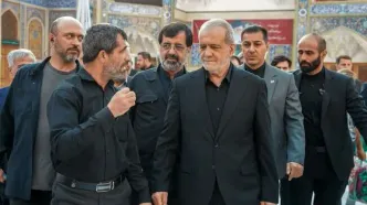 تشرف پزشکیان به حرم حضرت معصومه(س)