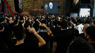 تصاویر؛ عزاداری هواداران حزب‌الله کنار مزار سید حسن نصرالله