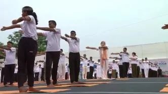 مودی مراسم روز جهانی یوگا را رهبری کرد