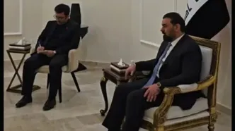 ویدئو؛ دیدار عراقچی با رئیس مجلس عراق
