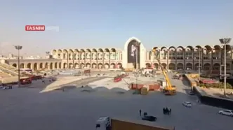 ویدئویی از آماده‌سازی مصلی تهران برای مراسم تشییع رهبر انقلاب
