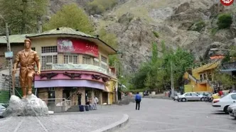 منظره‌ای دیدنی از هتل دربند در سال ۱۳۱۳ شمسی