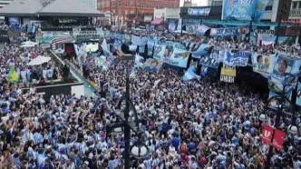 درگیری هواداران آرژانتین پیش از نبرد با انگلیس
