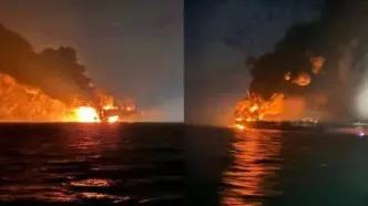 سپاه: دو نفتکش که قصد تردد در مسیر ناایمن تنگه هرمز را داشتند منفجر شدند