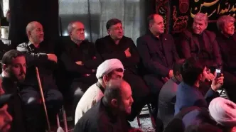 حضور رئیس‌جمهور در مراسم روضه خانگی شهید علی لاریجانی