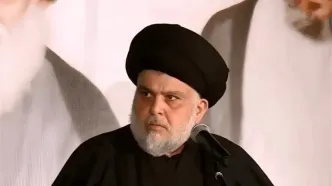 پیشوازی مقتدی صدر از میهمانان مراسم تشییع رهبر شهید انقلاب در عراق