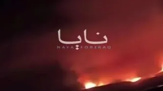 لحظه اصابت پهپاد انتحاری به مقر تجزیه‌طلبان