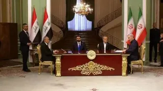 امضای ۴ موافقت‌نامه و یادداشت تفاهم همکاری میان تهران و بغداد با حضور پزشکیان و الزیدی