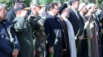 برگزاری آیین تشییع پیکر مطهر شهید خلبان کاظمی در پایگاه شهید دوران