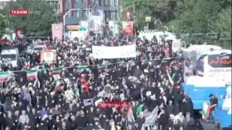 تصویری از خیابان‌های منتهی به مصلی در روز مراسم وداع با رهبر