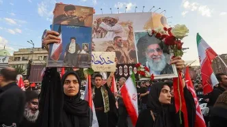 تصاویر حضور مقامات و مسئولین در مراسم تشییع آقای شهید