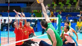 پیروزی والیبال نشسته ایران مقابل لهستان در قهرمانی جهان