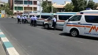 اعزام و استقرار ۱۸ آمبولانس برای خدمت رسانی به مردم در مراسم تشییع رهبر شهید